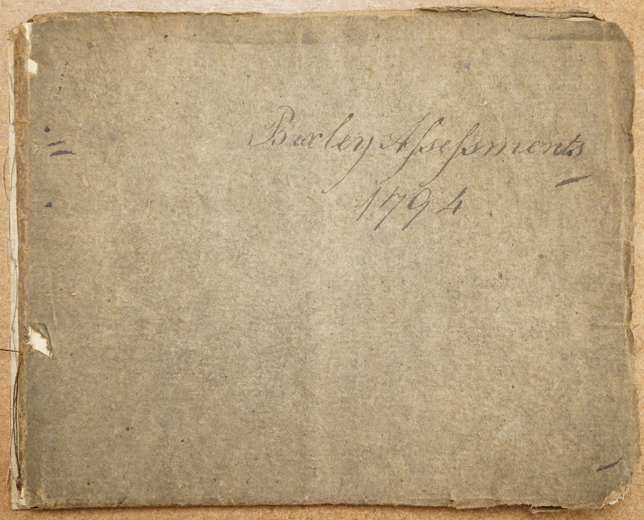 Kent General Tax Assessment Books - Bexley, 1794: contemp. wrappers (sewn), folio. ms. cover title, 16pp. headed and ruled in 18 printed columns with full ms. infill (ie. across 7 openings, signed (etc.) as previous, app